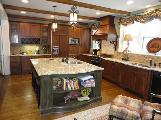 Kitchen Remodel with custom island cabinet